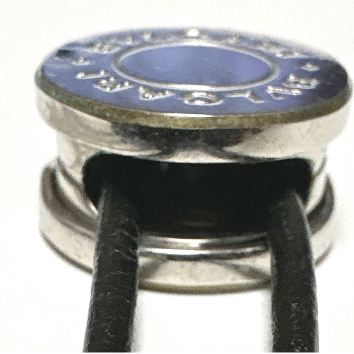 ブルガリ BVLGARI ネックレス チョーカー ロゴ レザー シルバー