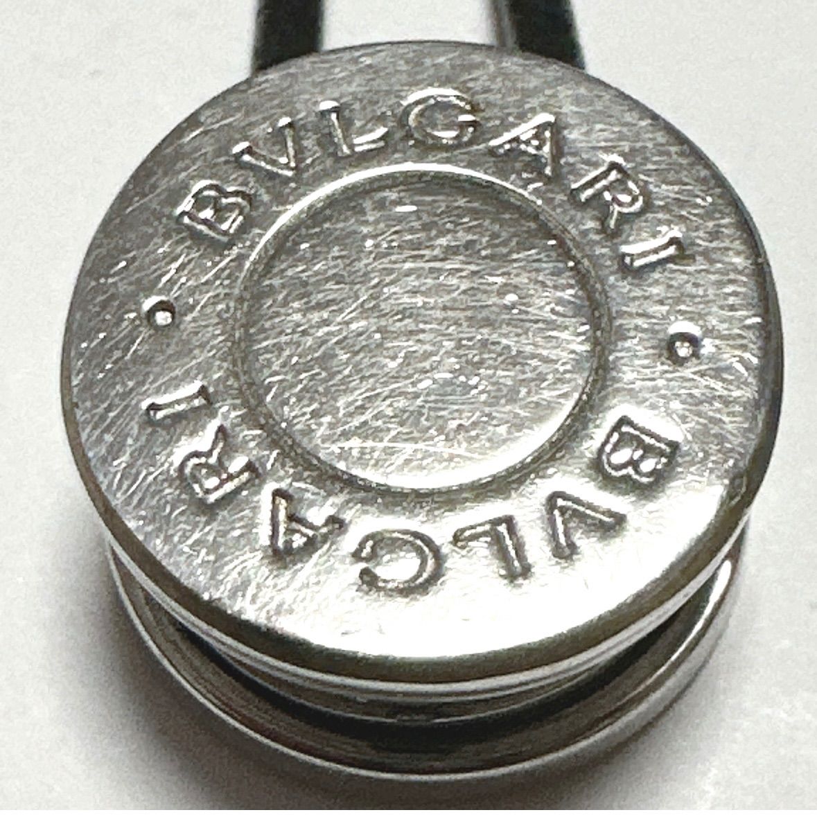 ブルガリ BVLGARI ネックレス チョーカー ロゴ レザー シルバー