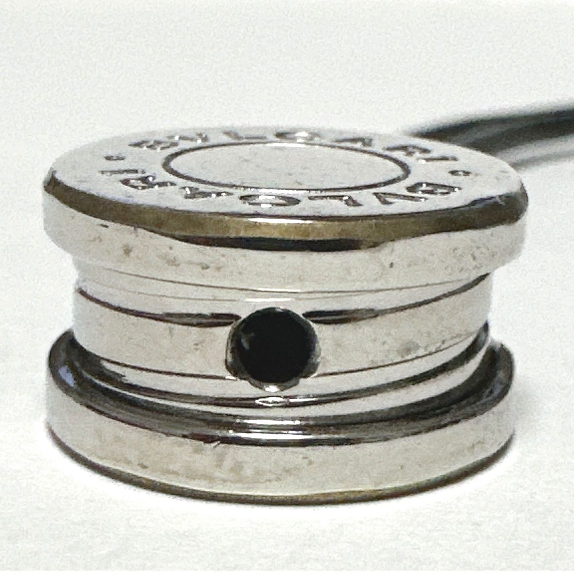 ブルガリ BVLGARI ネックレス チョーカー ロゴ レザー シルバー