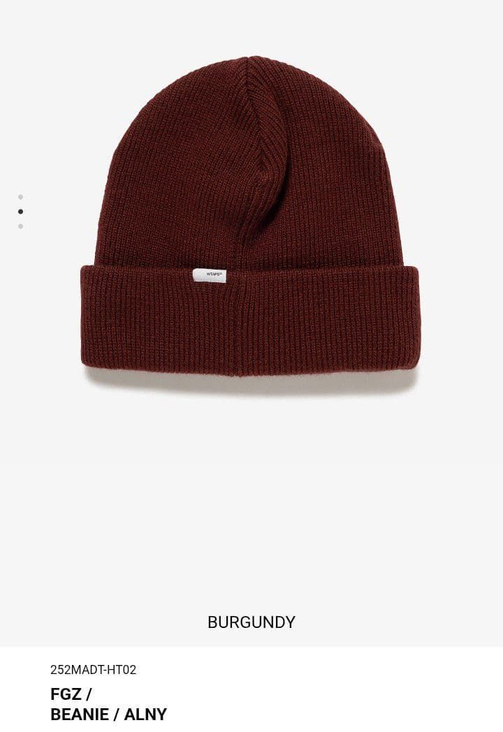 GQ4891◇WTAPS : 25aw FGZ BEANIE ALNY◇バーガンディ ダブルタップス