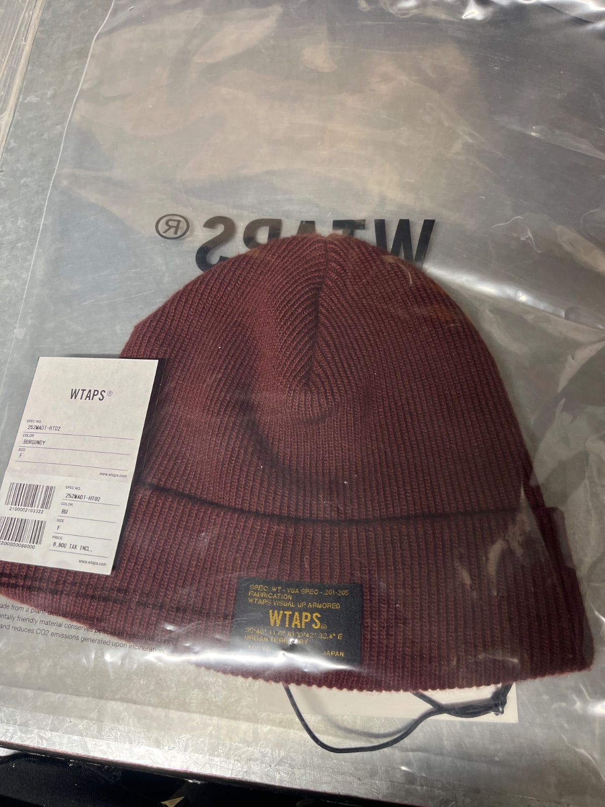 GQ4891◇WTAPS : 25aw FGZ BEANIE ALNY◇バーガンディ ダブルタップス