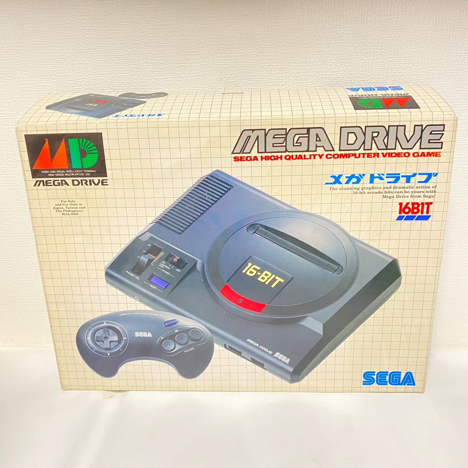動作品 メガドライブ 16 BIT made in Japan 元箱 説明書 MEGA DRIVE