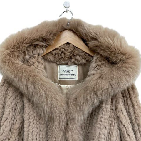 GRACE CONTINENTAL フードロングコート ベージュ36 【公式通販】