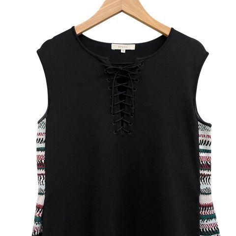 エポカ EPOCA ノースリーブ ニットワンピース レースアップ ひざ丈