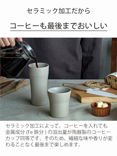 京セラ セラミック 真空断熱 タンブラー 300 ml 陶器のような飲み心地 内外面セラミック加工 結露しない 保温 保冷 食洗機対応 CERAMUG セラマグ ホワイト 白 CTB-30 WH-AZ Kyocerapo b 25 fdb 59 水切りカゴ その他 
