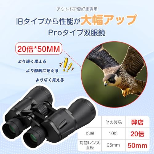 双眼鏡 ライブ用 20倍 新アップグレード50 mm口径 FMC多層コーティング ドーム 大口径 防振 超精密成膜加工 高い集光力 明るさ 99 5 透過率 超軽量 小型 生活防水 眼鏡対応 コンサート スポーツ観戦用 野鳥観察 天体観測 ネ c 8 babf 7 f