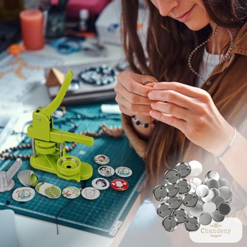 シャンディニー 缶バッジ パーツ 32 mm ワッシャー付き 素材 フィルム ブリキシェル 艶面 光沢 ピンバック 作成 キット DIY 缶バッジマシーン用po afbcf 689