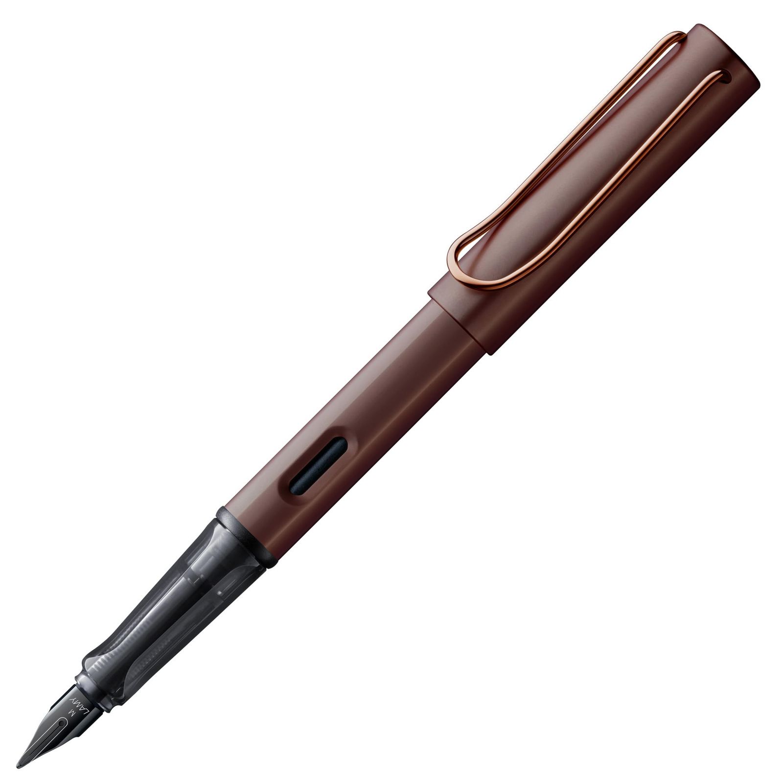 LAMY ラミー Lx マロン Marron 万年筆 - エレガントなアルミ製ボディ パラジウム仕上げ ステンレススチール製クリップ＆スチール製ペン先 細 F ブルーインクカートリッジ T 10 付属