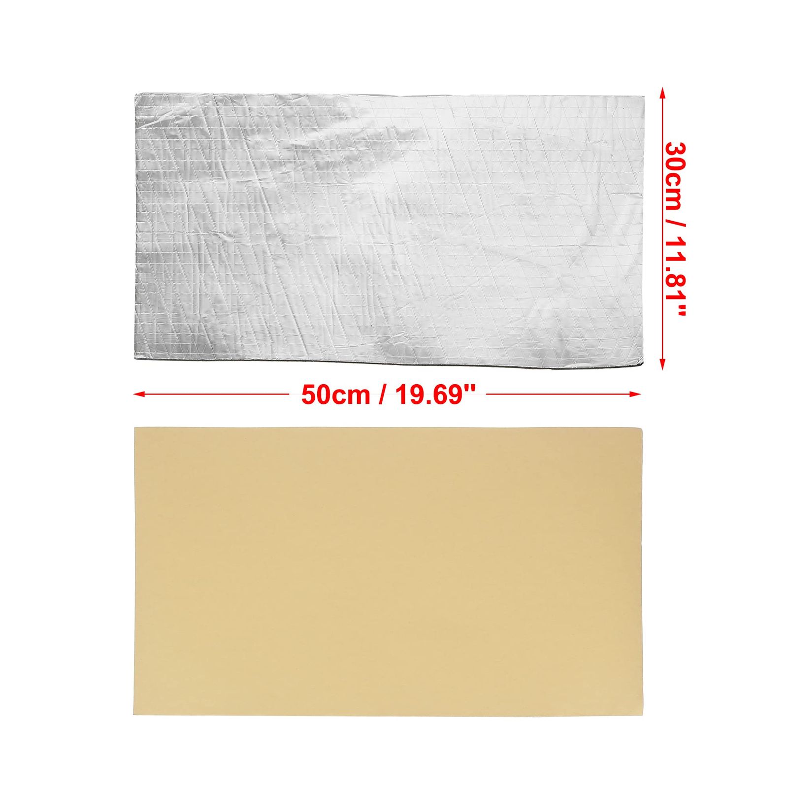  uxcell 断熱マット 車用断熱マット 吸音マット 防音フォーム 断熱材 断熱シート デッドニング 遮音防音材料 アルミ箔 熱反射 吸音 自動車 ドア断熱 エンジン 屋根用 50 cm*30 cm 厚さ5 mm 入り 防音 吸音材 材料 資材