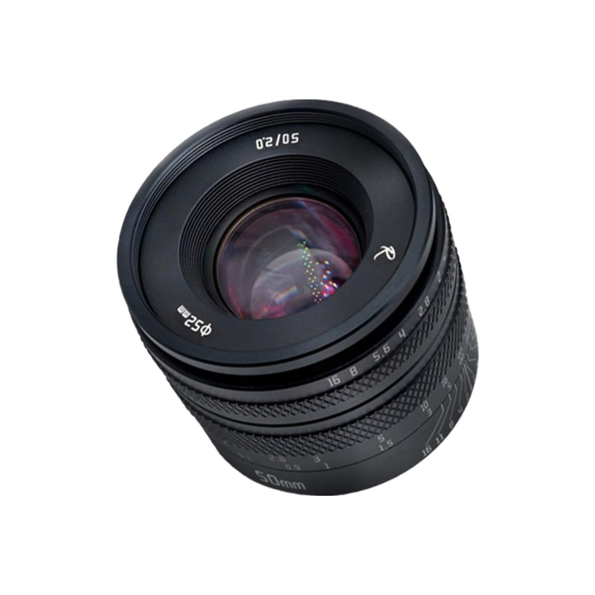 新品 AstrHori 50mm F2.0 Lマウント ブラック 標準レンズ 岩石星 【2年