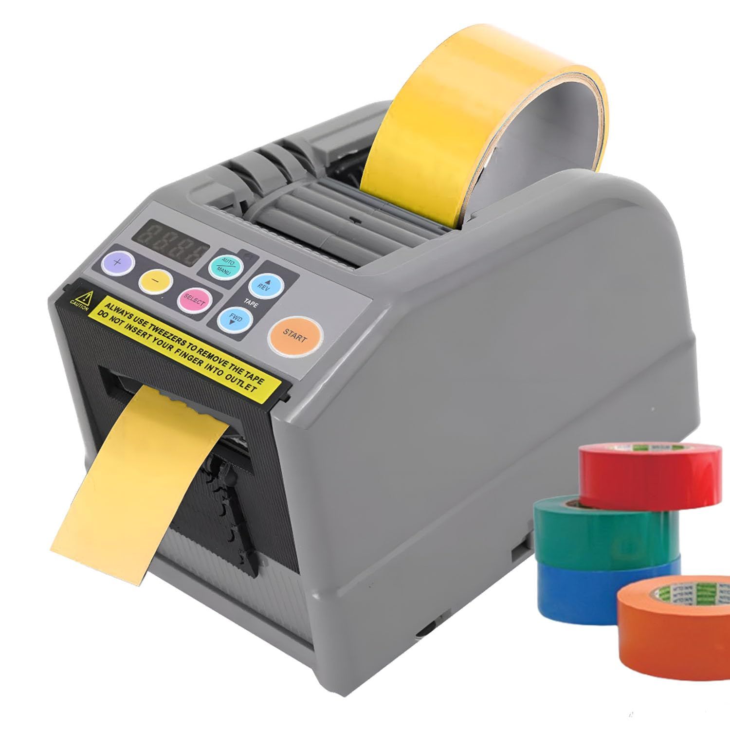 Kurflo 電動テープカッター 自動 テープディスペンサー 業務用 幅6 60 mmテープ切断機 作業効率UP 電子テープカッター 手動＆自動 家庭用 高速電動テープカッター 連続カット 長さ設定 設計 物流 保管 梱包用 工場