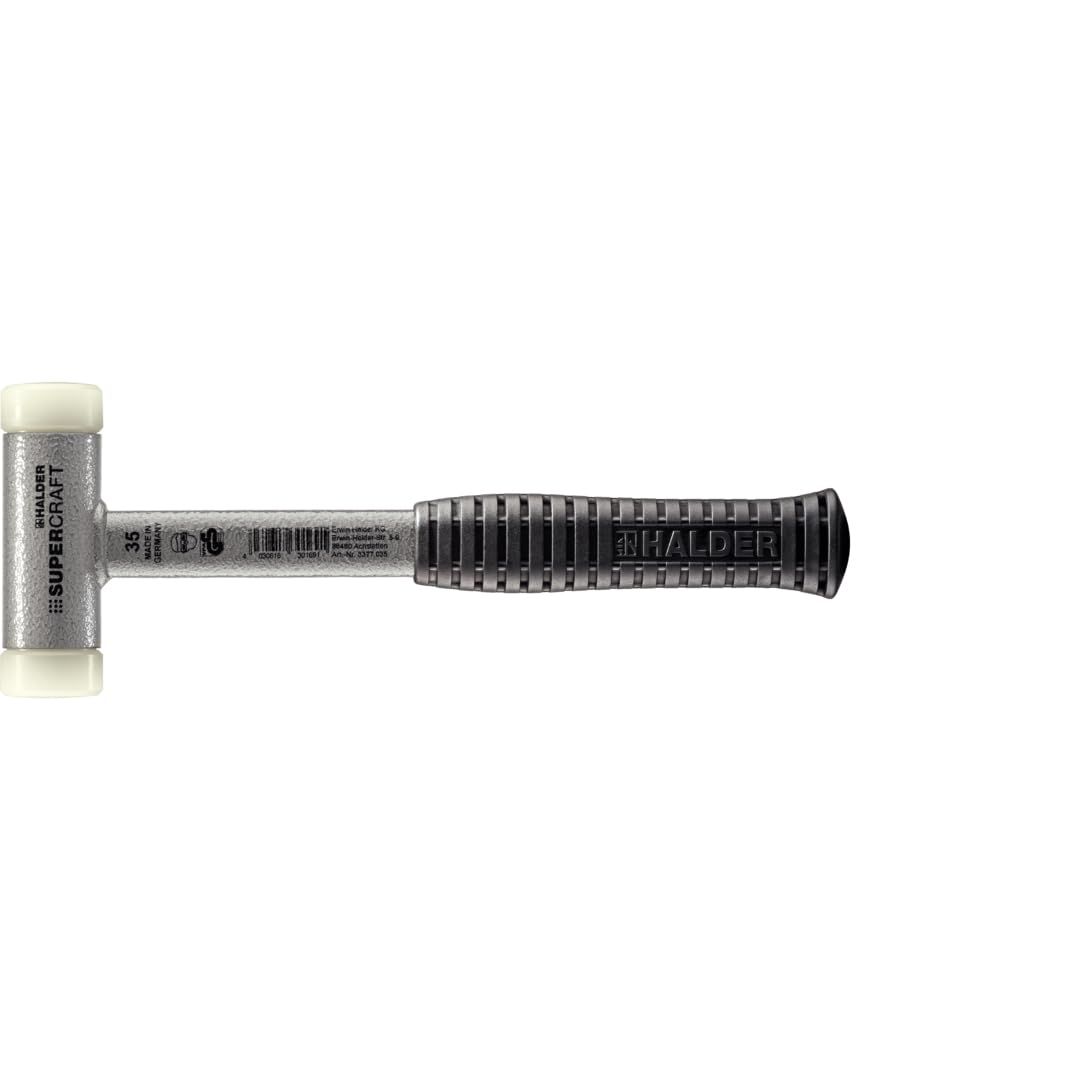 ハルダー HALDER ショックレス 無反動 スーパークラフト ハンマー スティール製 ハンドル ナイロン 白 径35 3377 035