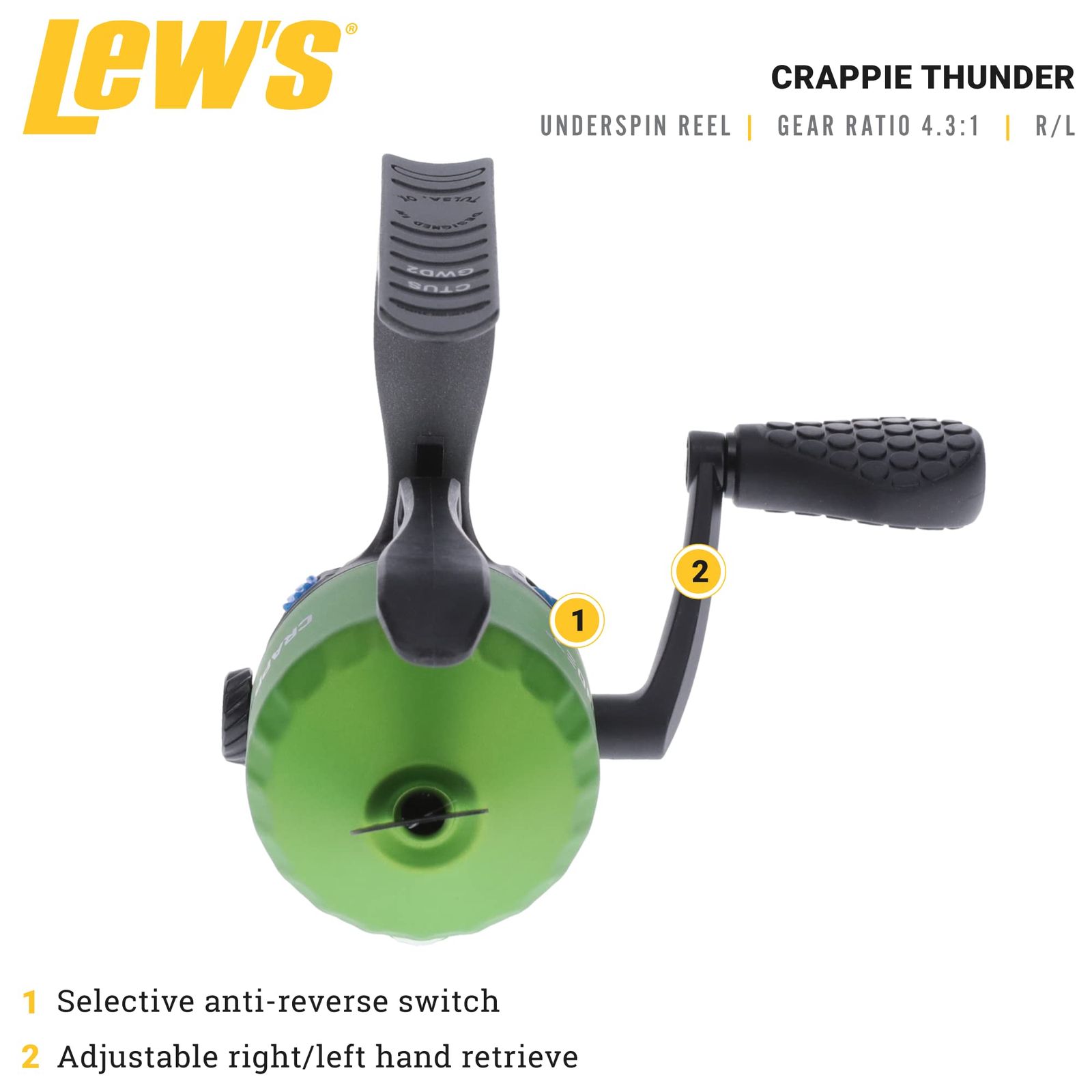 Lews Lewinchs Crappie Thunder Underspin