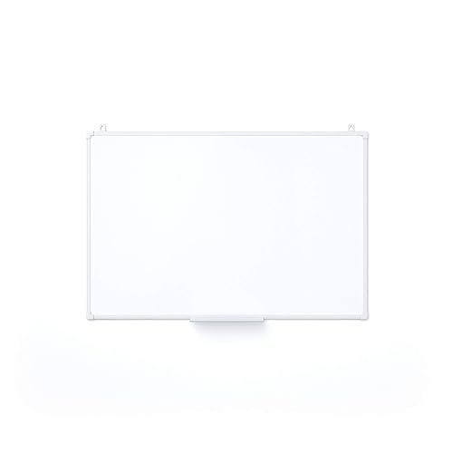 プラス ホワイトボード 壁掛け 段差の少ないフレーム 幅906×高さ606 mm マーカー イレイザー付き 無地 PWK 2-0906 SS 428991 po 70 c 9 ccda