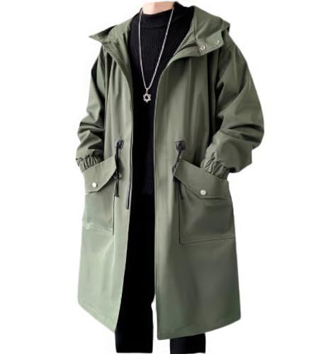 foveitaa コート メンズ 冬服 ロング メルトン チェスターコート ウインドブレーカー オーバーサイズ ゆったり 無地 中綿 暖かい 防寒 防風 かっこいい アウター シンプル オシャレ 秋冬po e 4838 f 40