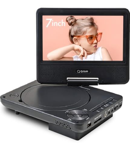 山善 ポータブルDVDプレーヤー CPRM対応 7インチ 4 WAY電源 車載用バッグ付き 270°回転 CDリッピング機能 レジューム機能搭載 軽量 リモコン付き CPD-NC 70 B p 5 dec 23 c 1