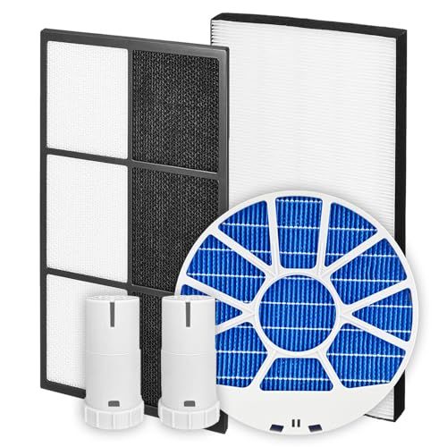 5点セット FZ-E 100 MF 枠付き DF HF シャープ加湿空気清浄機対応の集塵脱臭加湿フィルターセット FZ-AG 01 K 1 カートリッジ 付き KI-NP KI-LP KI-JP KI-HP 彡