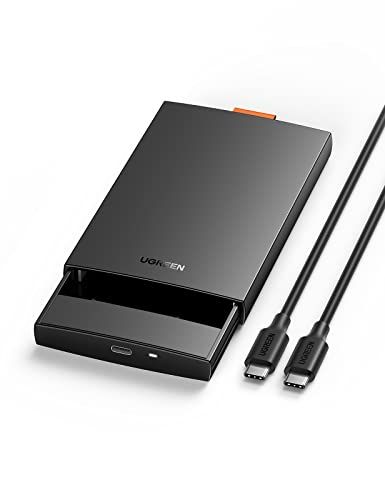UGREEN 2.5インチ SSD HDD ケース 【USB C 3.1 Gen 2接続規格】 UASP対応 6Gbps高速転送速度 2.5型 ハードディスクケース SATA 9.5mm/7mm 6TB大容量 HDD/SSD対応 工具不要の簡単組み立て 耐衝: