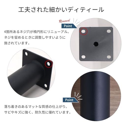 迅速に発送 エイアイテック AITECH AIS 丸脚4本セット 高さ69.5 cm テーブルキッツ ブラック TBK-C 69 BK cf 61 b 8 5