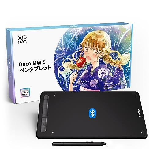 XPPen ペンタブ Bluetooth ワイヤレス接続 8 x 5インチ 3ペン 傾き検知 ペンタブレット 板タブ スマホ対応 イラスト テレワーク お絵描ソフト付 iPhoneのibisPaint Android Windows Mac C 7831 e 3 a 9