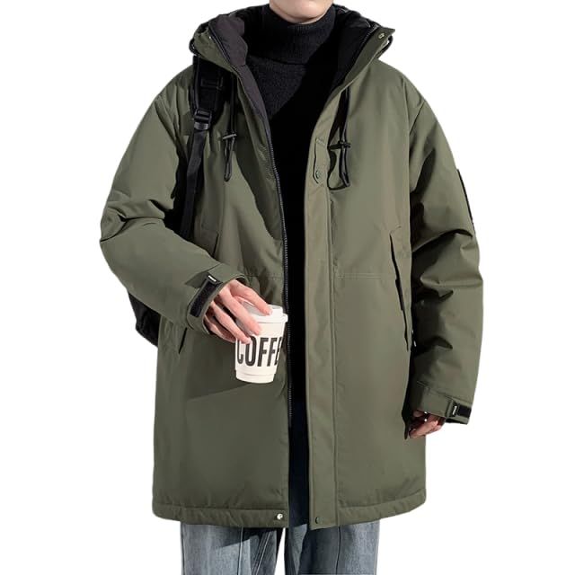 ｉｎｏｔｅｎｋａ ダウンコート メンズ ロングコート 防寒 厚手 ダウンジャケット 大きいサイズ ベンチコート フード付き ウインドブレーカー 暖かい ゆったり 防風 撥水 アウトドア カジュアル 無地 通勤 おしゃれ 冬服po e 0 f 4 a 327