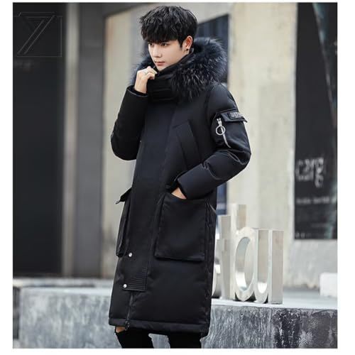 Kayiyasu ダウンコート メンズ ダウンジャケット 冬 中綿ダウン 超暖かい アウター モッズコート 防寒対策 フート付き取外し可 ジップアップ 防風 防寒 厚手 無地 おしゃれ お出かけpo 1045 bc 96