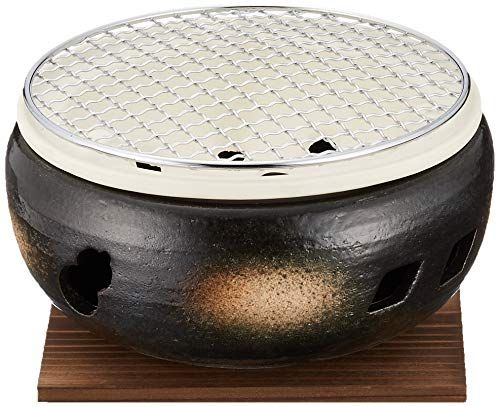 マルヨシ陶器 伊勢炭焼 水コンロ 7号 黒 M 4603 po 8 e 71 a 661