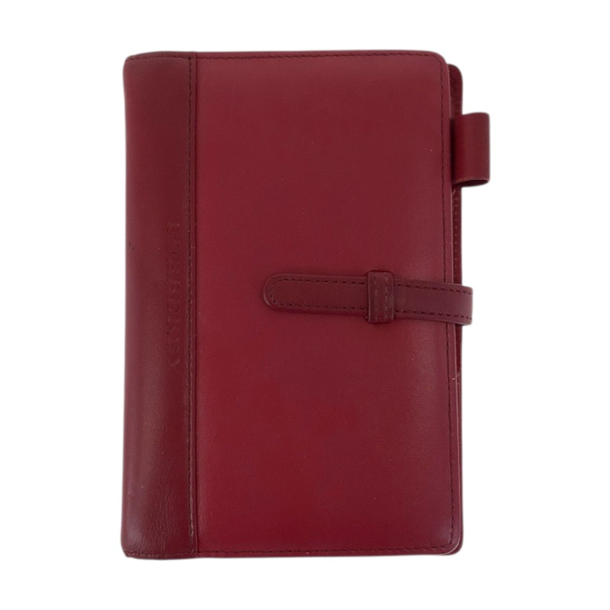 バーバリー レッド シルバー金具 レザー 手帳カバー レディース 600557