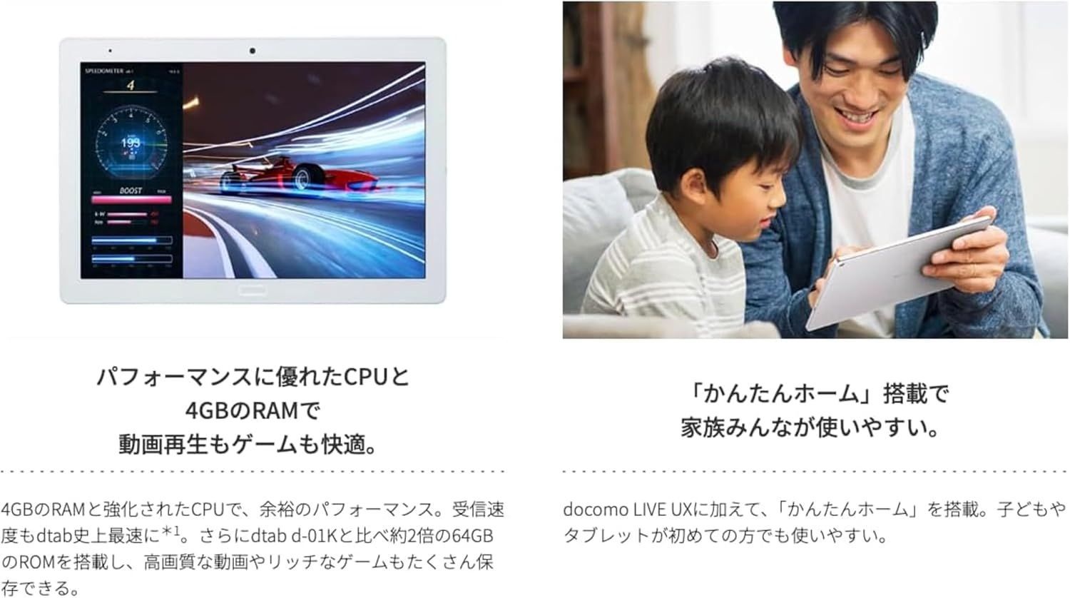 Bランク】SHARP dtab d-41A ホワイト 防水防塵対応 Androidタブレット