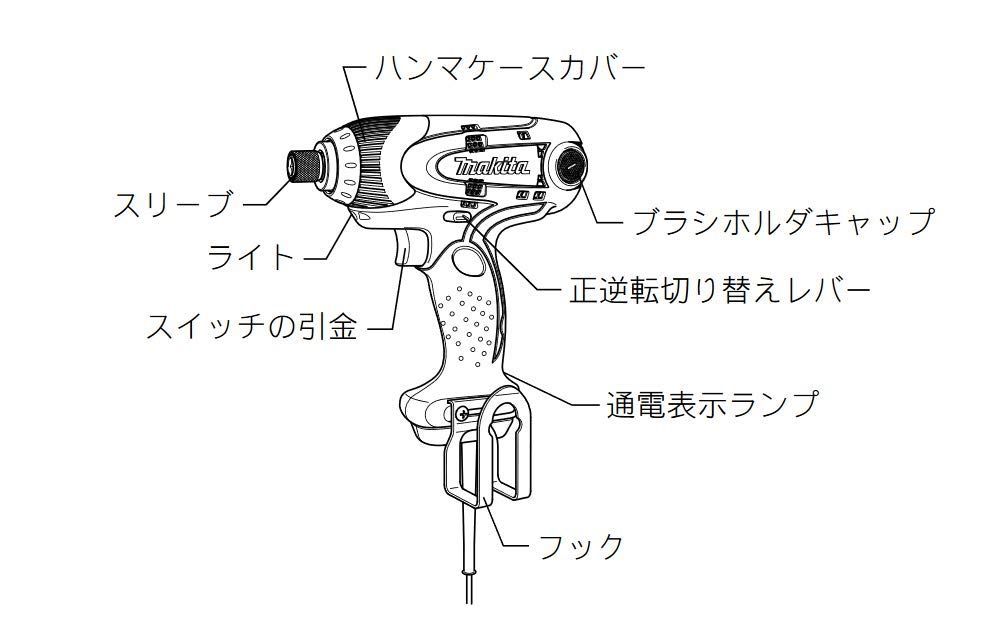 マキタ Makita インパクトドライバ 100 V コード10 m 6955 SP 青 ケースなし6955
