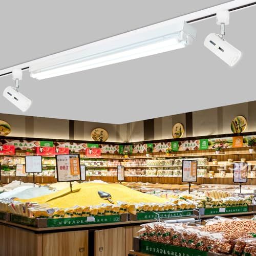 迅速に発送 ライティングレール照明器具2灯式トラフ型 ライティングバー照明器具 配線ダクトレール用 ダクトレール用 蛍光灯照明器具 LED蛍光灯付き a 79 cb 230