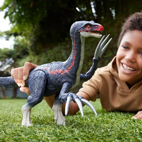 マテル ジュラシックワールド WORLD バトルアクション テリジノサウルス 子供向けフィギュア 恐竜 おもちゃ 動く 大きい 全長 約42 cm 4歳から グリーン JCG 16 po b 1 a 895 f 3