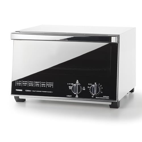 ツインバード トースター オーブントースター 焼き ピザ丸々入る広さ 1200 W 15分タイマー 出力切替4段階 ミラーガラス 掃除しやすい ホワイト TS 4047 Wpo 3 d 80 b 048