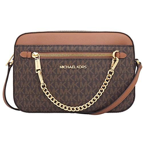 マイケルコース バッグ ショルダーバッグ ブラウン ジェット セット アイテム シグネチャー ラージ EW ジップ チェーン クロスボディー レディース アウトレット品 ブランド 並行輸入品 po fdabcca 5