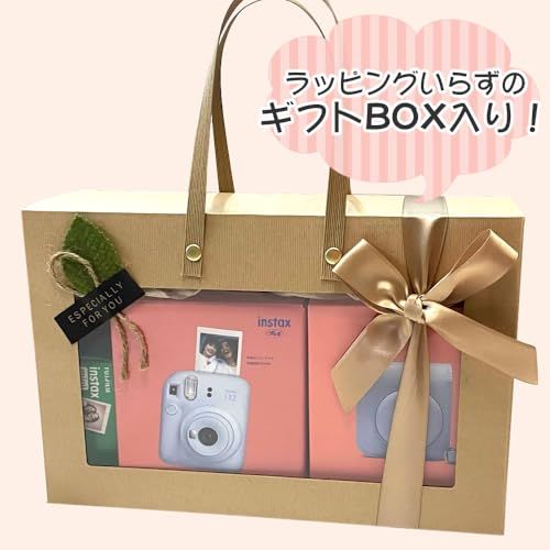 チェキ インスタントカメラ instax mini 12 ラッピングBOXセット フィルム ＆ ケース＆チェキアルバム＆デコペン ブルー po 7 ee 1 a 109