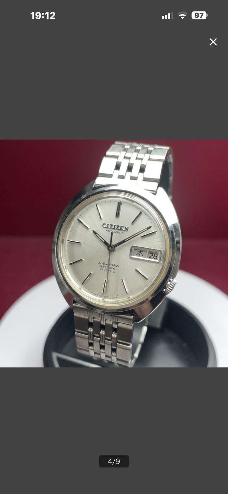  風防 精度良好 シチズン レオパール スーパービート 純正ベルト CITIZEN LEOPARD 自動巻き ヴィンテージ アンティーク 腕時計 稼働 休日コーデ 自動巻き時計 腕時計(アナログ)