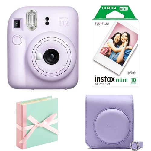 本体 ケース フイルム ミニアルバム 富士フイルム チェキ12 インスタントカメラ instax mini 12 ライラックパープル フジフイルム INS PURPLEpo 9 ddbc 112