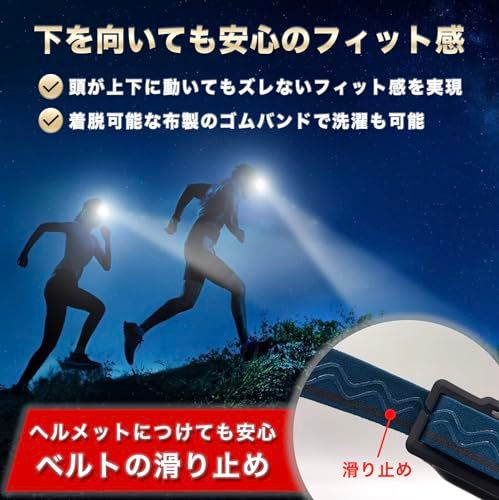 ヘッドライト LED 充電式 ネックライト 17時間点灯 ケース付き 超広角 小型 センサー搭載 防災 防水 キャンプ 登山 釣り 神奈川県発ブランド Cercano セルカノ 1 青色 p 95 f 5 d 0