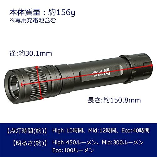 迅速に発送 GENTOS ジェントス LED 懐中電灯 閃 シリーズ各種 単3|単4|電池式 充電式 250~450ルーメン FLP-2305|FLP-2306|FLP-2307 cc 185541