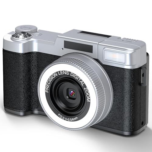 デジタルカメラ 2026 写真-動画撮影 8 K デジカメ 18倍デジタルズーム コンパクトデジタルカメラ 180度回転 自撮り便利 2つのLED補助ライトを搭載 digital camera 携帯便利 学生 初心者 修学旅行 Vlog 0 f 0472 ec