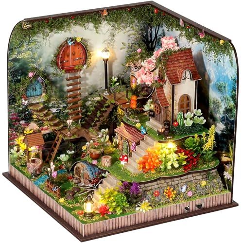 moin ドールハウス ミニチュア 手作りキット セット 桜の森の家 1 24 スケール メルヘン 童話 物語 インテリア 模型 癒し コレクション 小屋 立体 ジオラマ ハンドメイド 大人 趣味 雑貨 LEDライト オルゴ 97 a 34 f 5 d