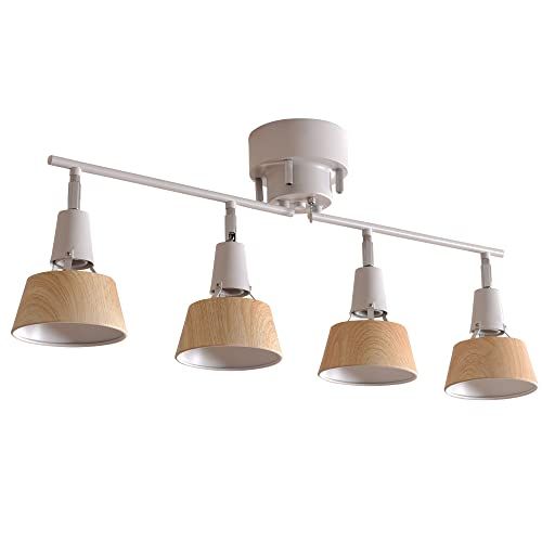 VENTOTA シーリングライト 4灯 LED対応 シーリング スポットライト E 26 木目 おしゃれ 北欧 リビング 天井 ダイニング 照明 照明器具 和室 寝室 Aurora 4 NA 電球 vo 415949 p 5 d 67 bc 1