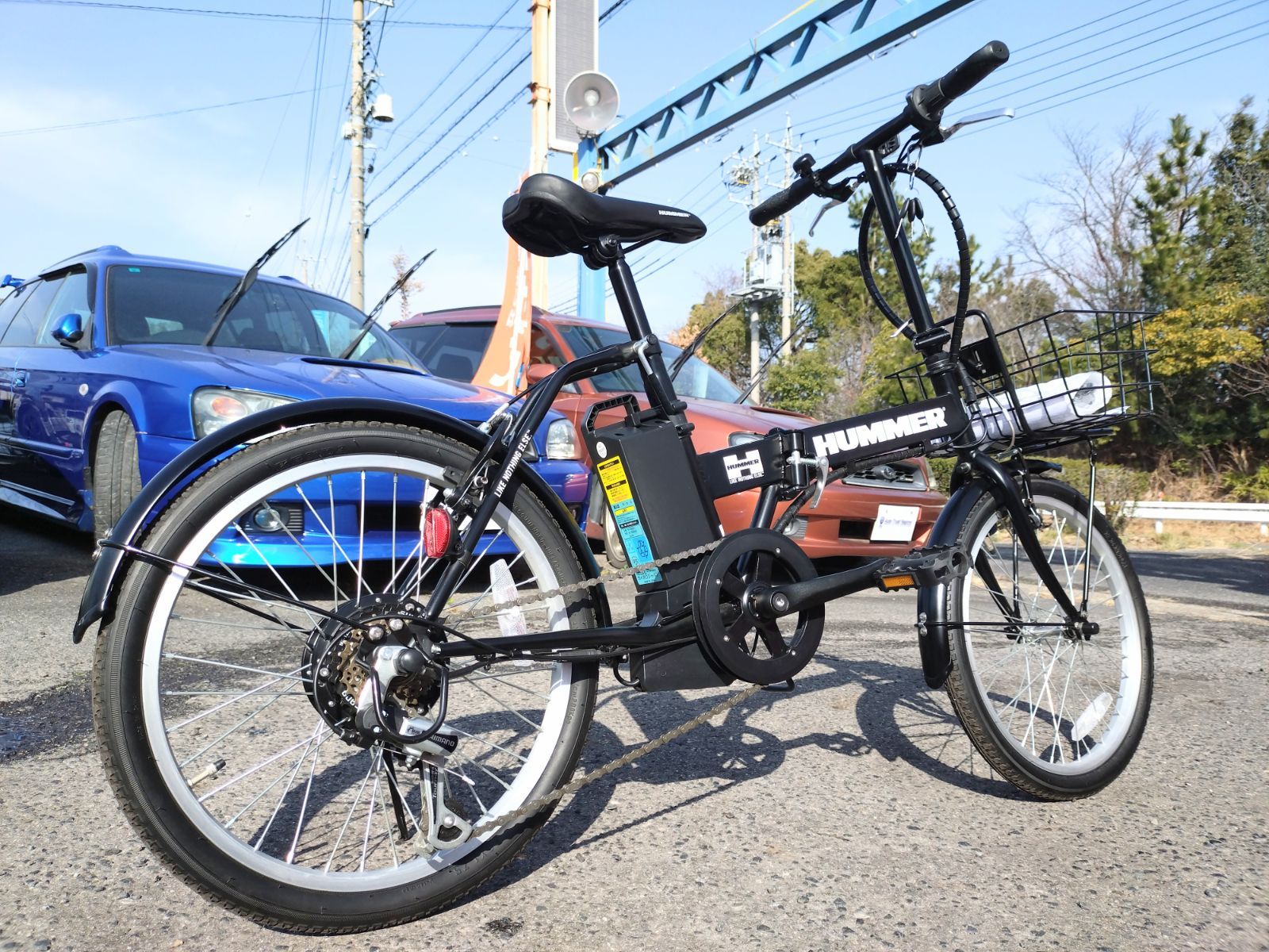 ぱぐ様特選B級品祭☆HUMMER 20インチ 折り畳み電動アシスト自転車
