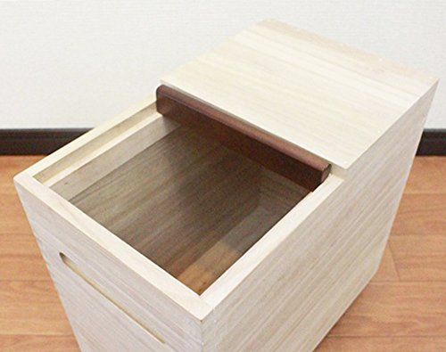 迅速に発送 オスマック OSMAC 米びつ 30 kg 桐製 1合マス付 後部キャスター付 ライスボックス 米櫃 木製 防虫 RPO ad 08 a 46 b