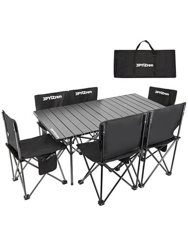 迅速に発送 アウトドア テーブル チェア 7点セット アルミテーブル椅子 ピクニック ベンチセット ピクニックテーブル 超軽量 折り畳み 組立簡単 収納バッグ付き BBQ お釣り テント ガーデン 屋外 キャンプ用品 7 ブラック dc 874235