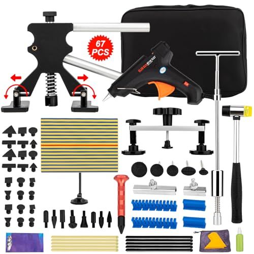 迅速に発送 デントリペアツール ラインボード付き デントリペアキット 車 凹み 修理 工具 DIY 雹被害 ボディ 凹み修理 塗装が不要 デントリフター スライドハンマー 引っ張り工具 修復工具セット 収納バッグ付き 24541 acf