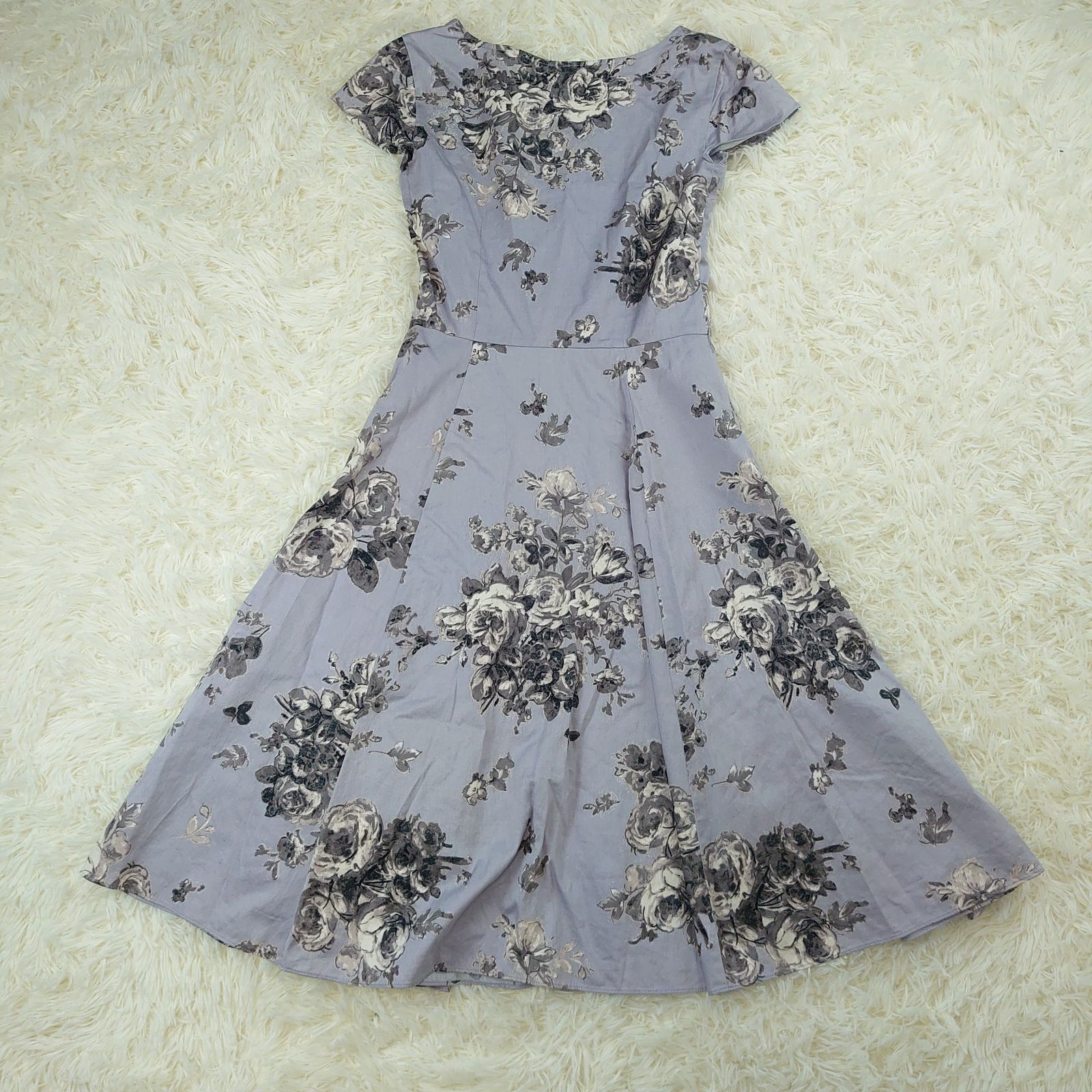 LAURA ASHLEY ローラアシュレイ 花柄 ワンピース Aライン フレア