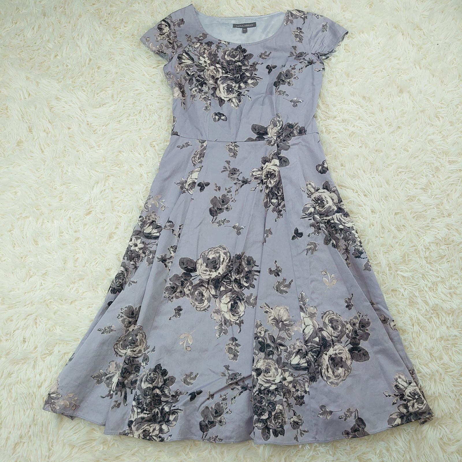 LAURA ASHLEY ローラアシュレイ 花柄 ワンピース Aライン フレア 