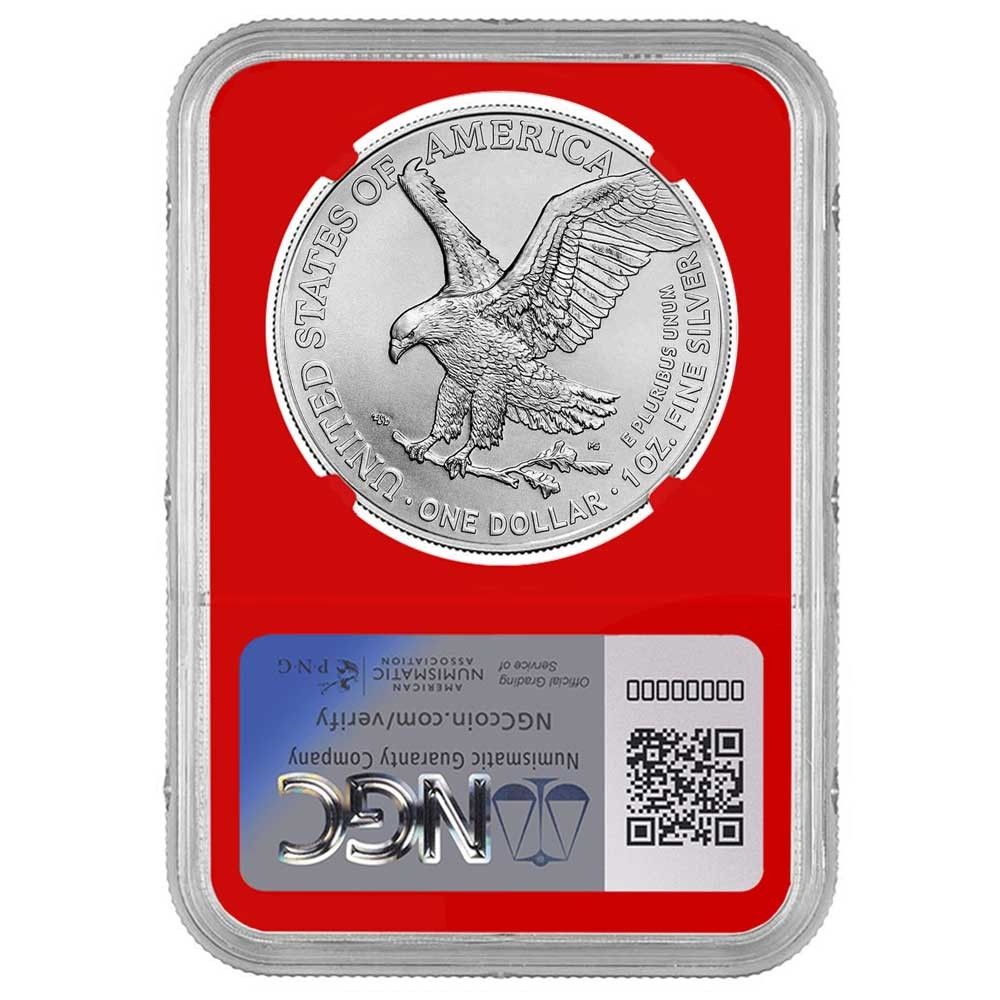 2024年 (W) 1ドル アメリカン シルバー イーグル NGC MS70 フラッグ