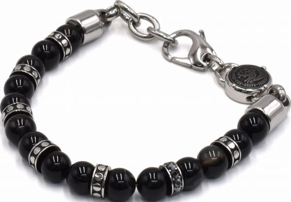 ブレスレット ディーゼル ストーン チェーン18cm ブラック色 DIESEL bowl 31231QDX1163040